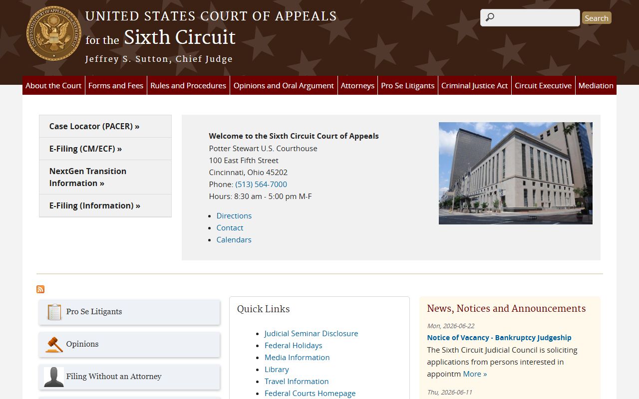 Livingston County Circuit Court appellate source for federal appeals