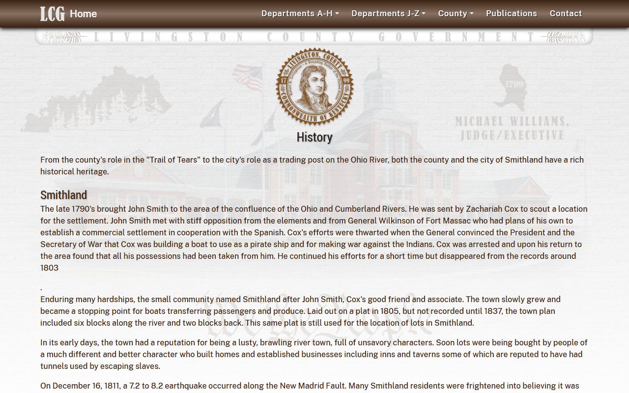 Livingston County court records courthouse history page